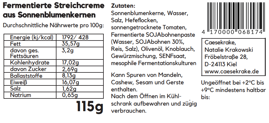 Nährwerte Wilhelm